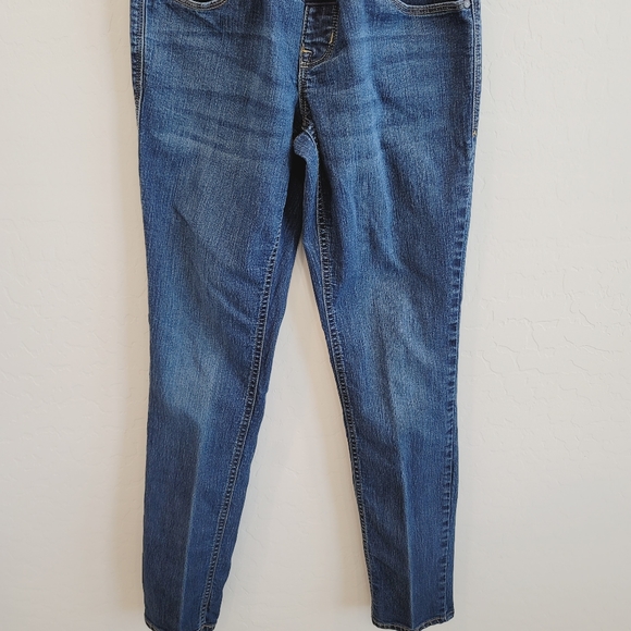 💕 Old Navy Maternity Dark Wash Skinny Jeans Women's Size 4 - Picture 4 of 11